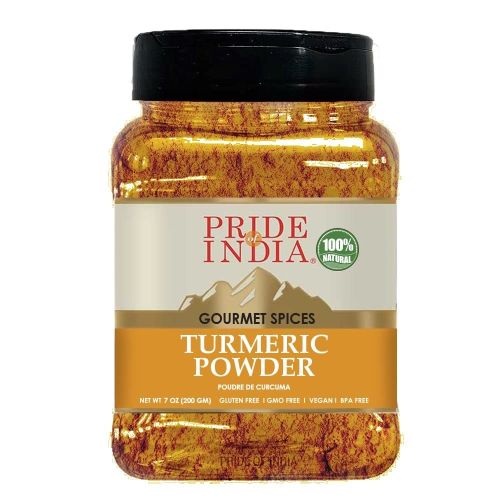 Pride of India – Natural Turmeric Ground – Traditional Indian Spice – Pantry Essential – Curcumin Rich and Gourmet – Ideal for Curries/Lenti Pride of India – Natural Turmeric Ground – Traditional Indian Spice – Pantry Essential – Curcumin Rich and Gourmet – Ideal for Curries/Lenti